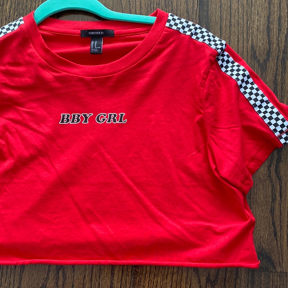 NASCAR-racing crop top never worn, smoke free home, size M, short length
